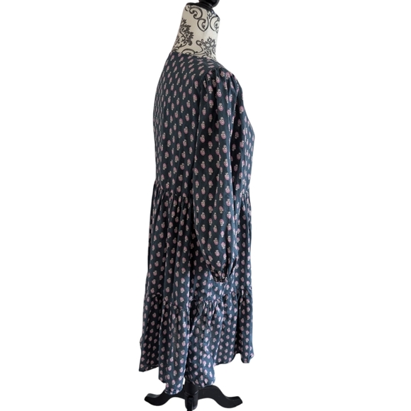 J. Crew Tiered Dress Women S Romantic 90s Babydoll Cottage Puff Sleeve Cotton - Picture 5 of 16